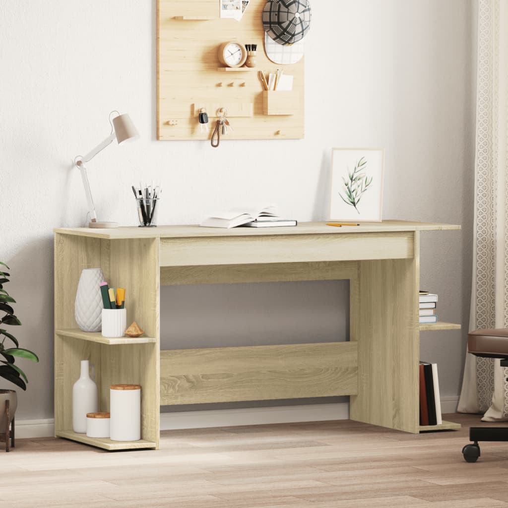 Bureau chêne Sonoma 140x50x75 cm panneau de particules