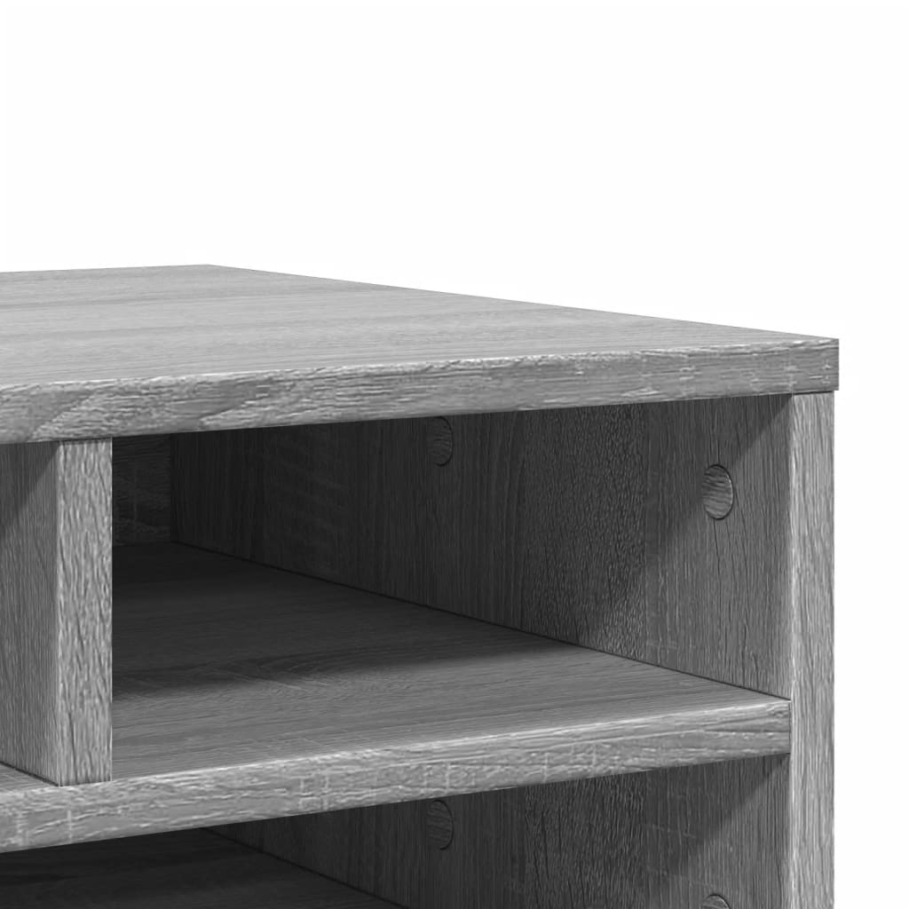 Meuble imprimante gris Sonoma 49x40x22,5 cm bois d'ingénierie