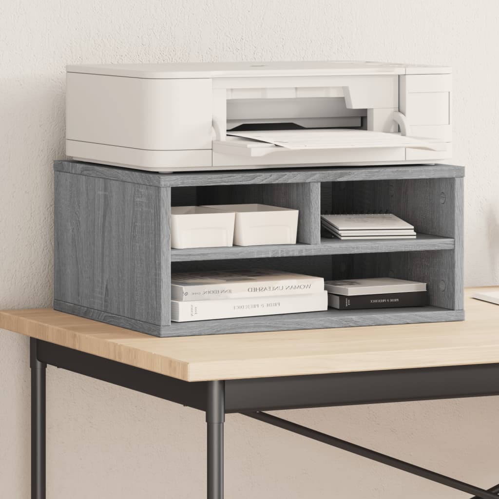 Meuble imprimante gris Sonoma 49x40x22,5 cm bois d'ingénierie