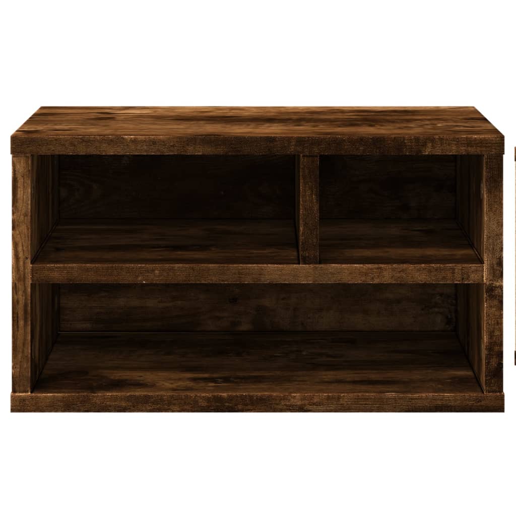 Support d'imprimante en chêne fumé 40x32x22,5 cm, bois manufacturé
