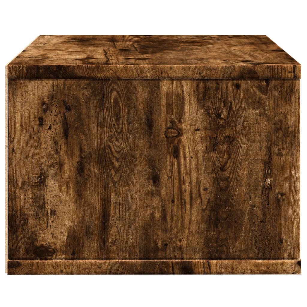 Support d'imprimante en chêne fumé 40x32x22,5 cm, bois manufacturé