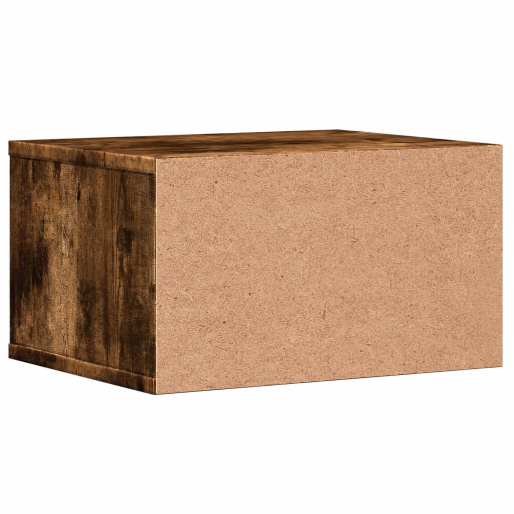 Support d'imprimante en chêne fumé 40x32x22,5 cm, bois manufacturé
