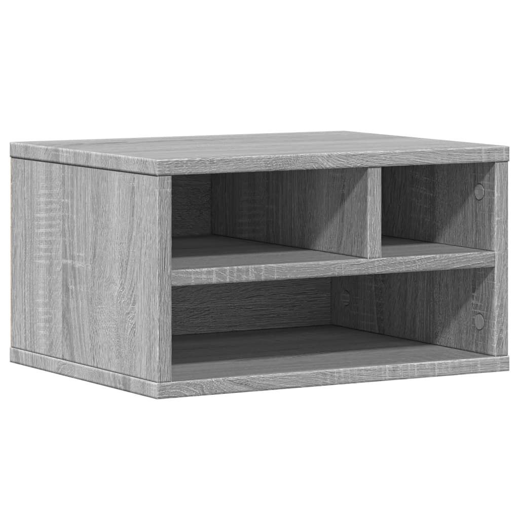 Meuble d'imprimante gris Sonoma 40x32x22,5 cm en bois d'ingénierie