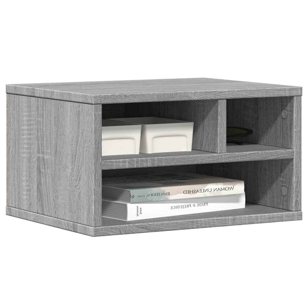Meuble d'imprimante gris Sonoma 40x32x22,5 cm en bois d'ingénierie