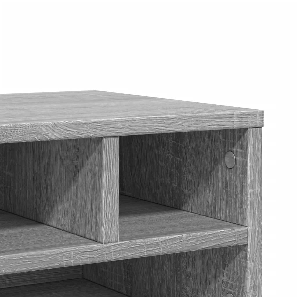 Meuble d'imprimante gris Sonoma 40x32x22,5 cm en bois d'ingénierie