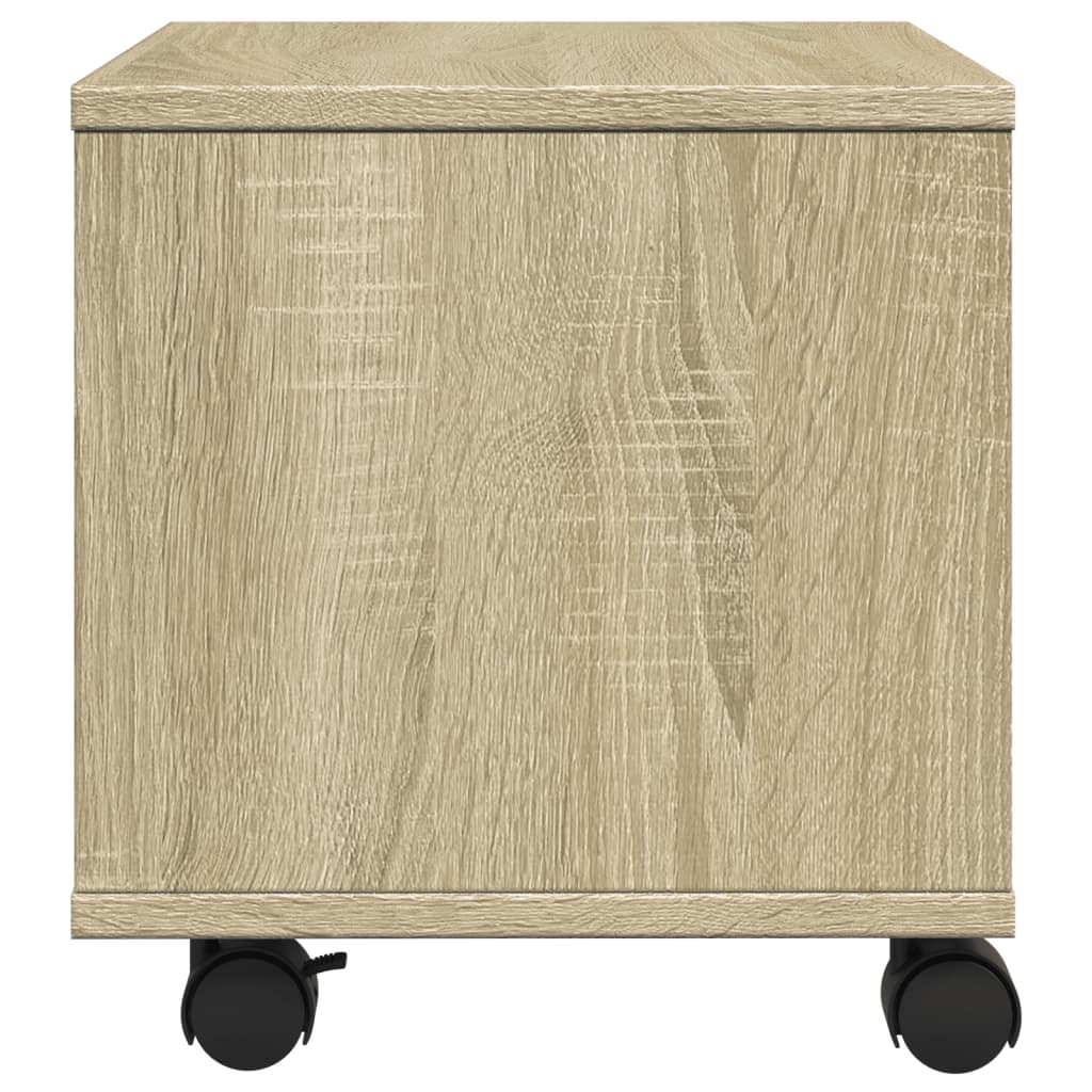 Meuble d'imprimante à roulettes chêne Sonoma 41x32x34,5 cm