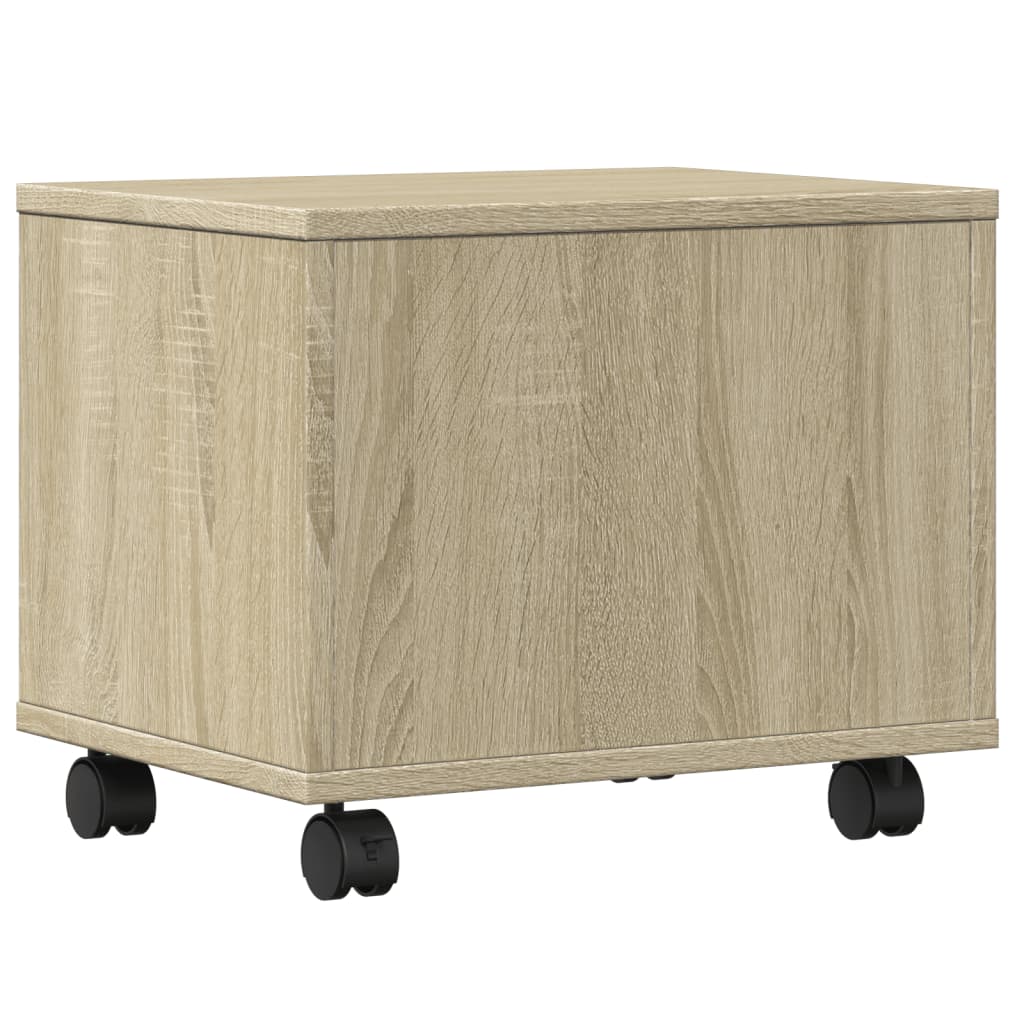 Meuble d'imprimante à roulettes chêne Sonoma 41x32x34,5 cm