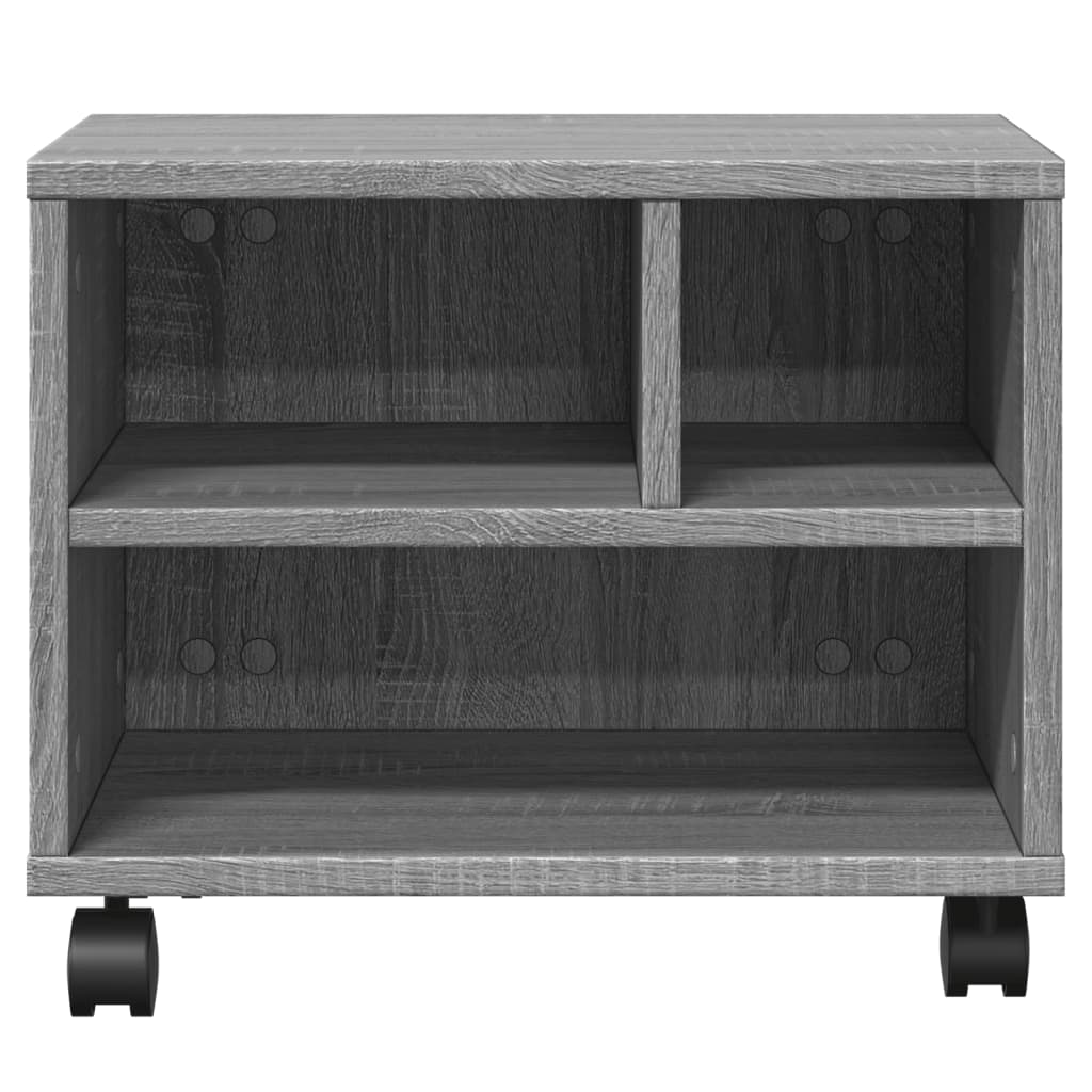 Support d'imprimante à roulettes gris Sonoma 41x32x34,5 cm