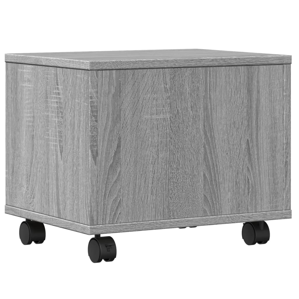 Support d'imprimante à roulettes gris Sonoma 41x32x34,5 cm
