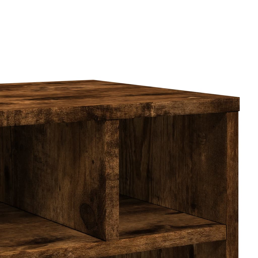 Meuble d'appoint roulant pour imprimante en chêne fumé 41x32x48 cm