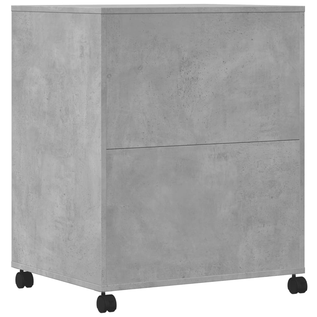Printer Stand with Casters Concrete Gray 60x48x74 cm