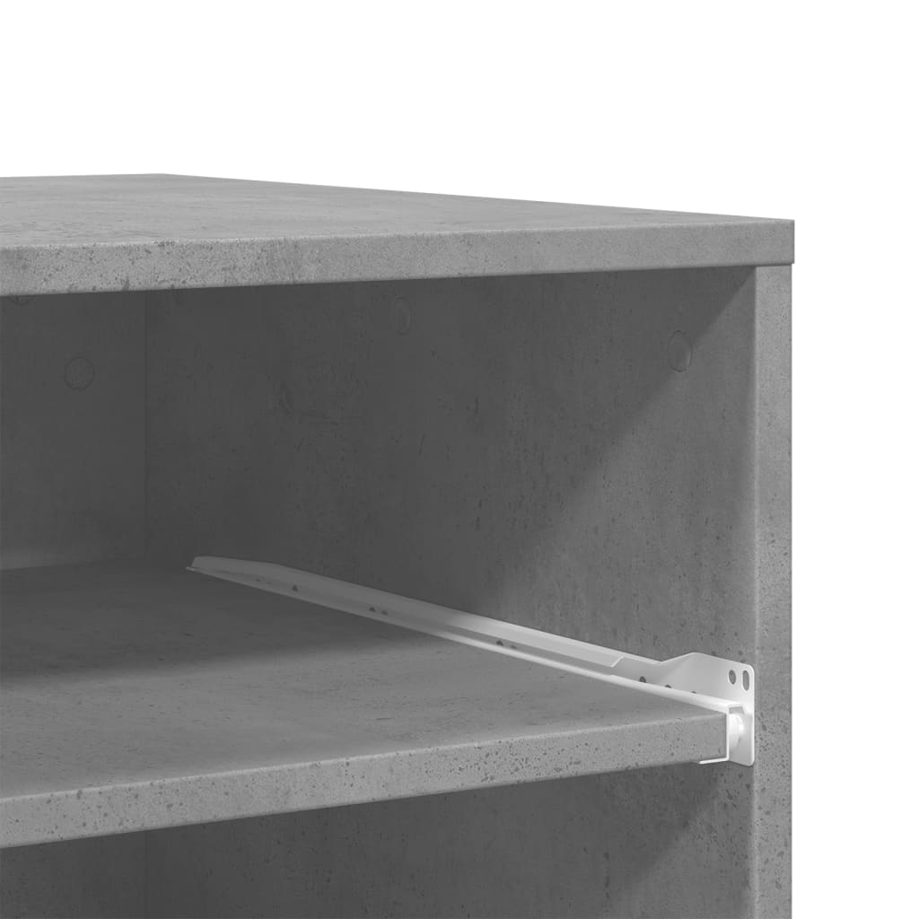 Printer Stand with Casters Concrete Gray 60x48x74 cm
