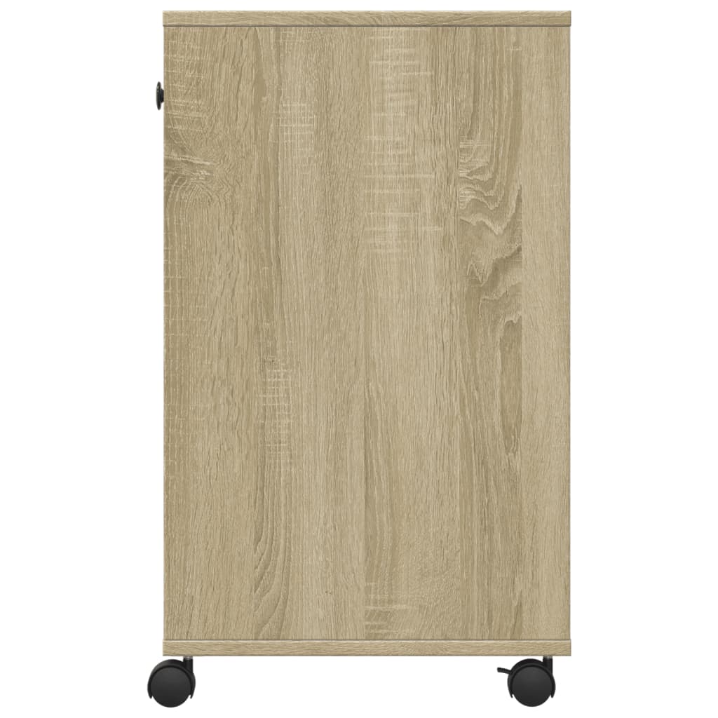 Meuble imprimante à roulettes chêne Sonoma 60x40x68,5 cm