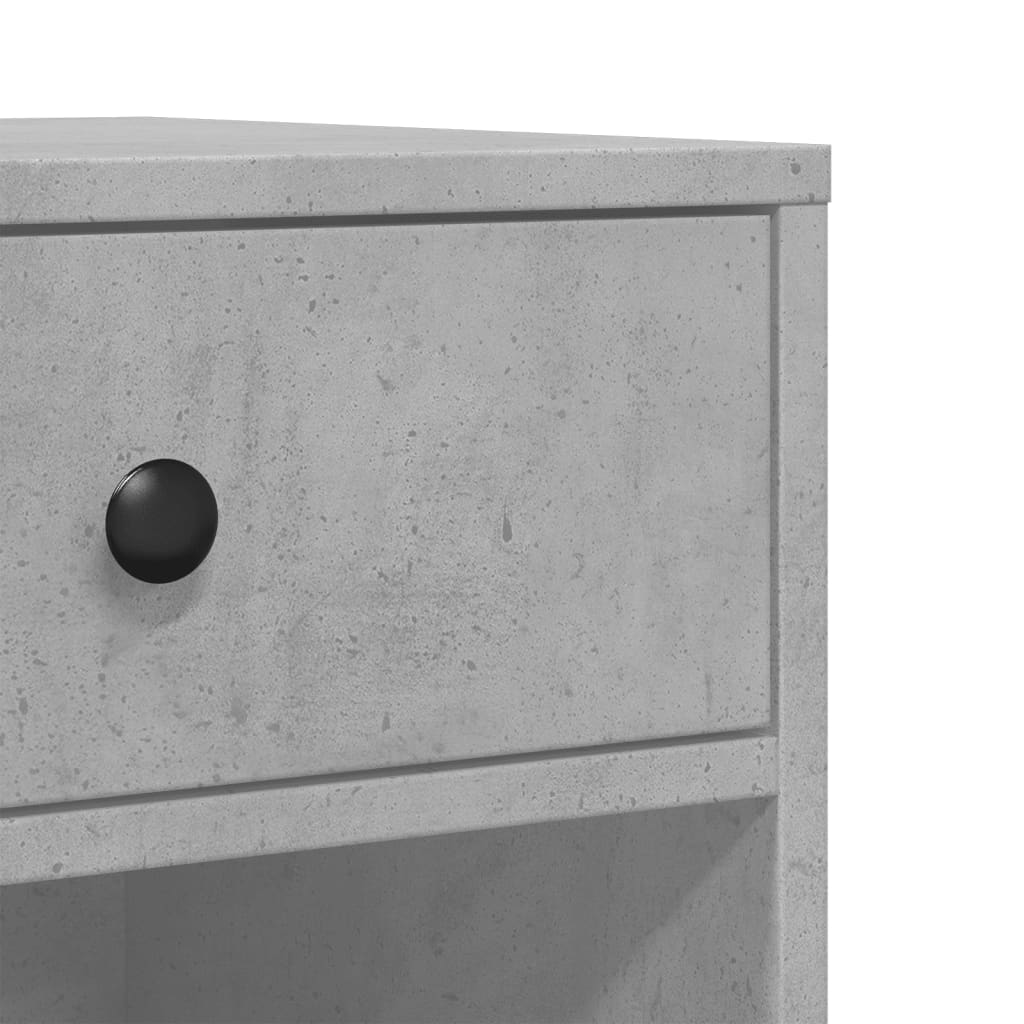 Support d'imprimante à roulettes Gris béton 60x40x68,5 cm