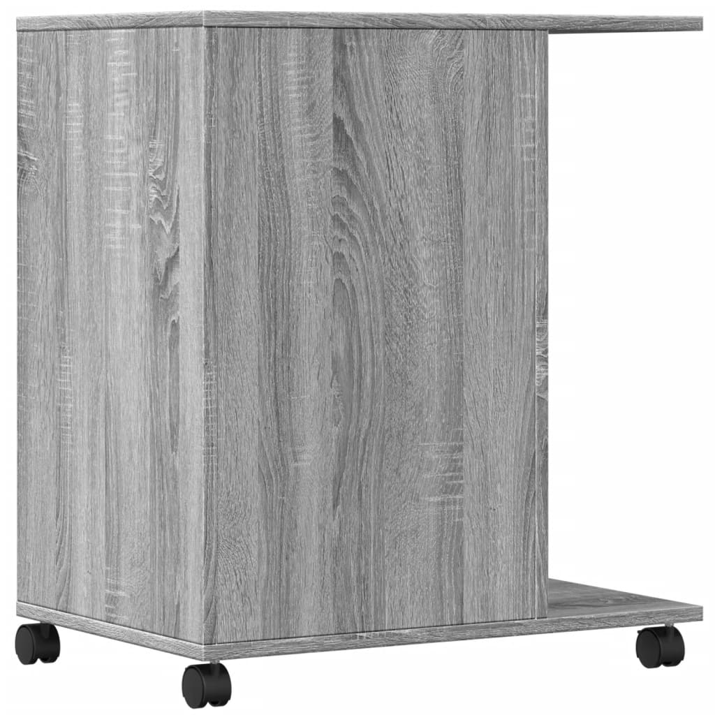 Meuble d'imprimante à roulettes gris Sonoma 60x40x68,5 cm
