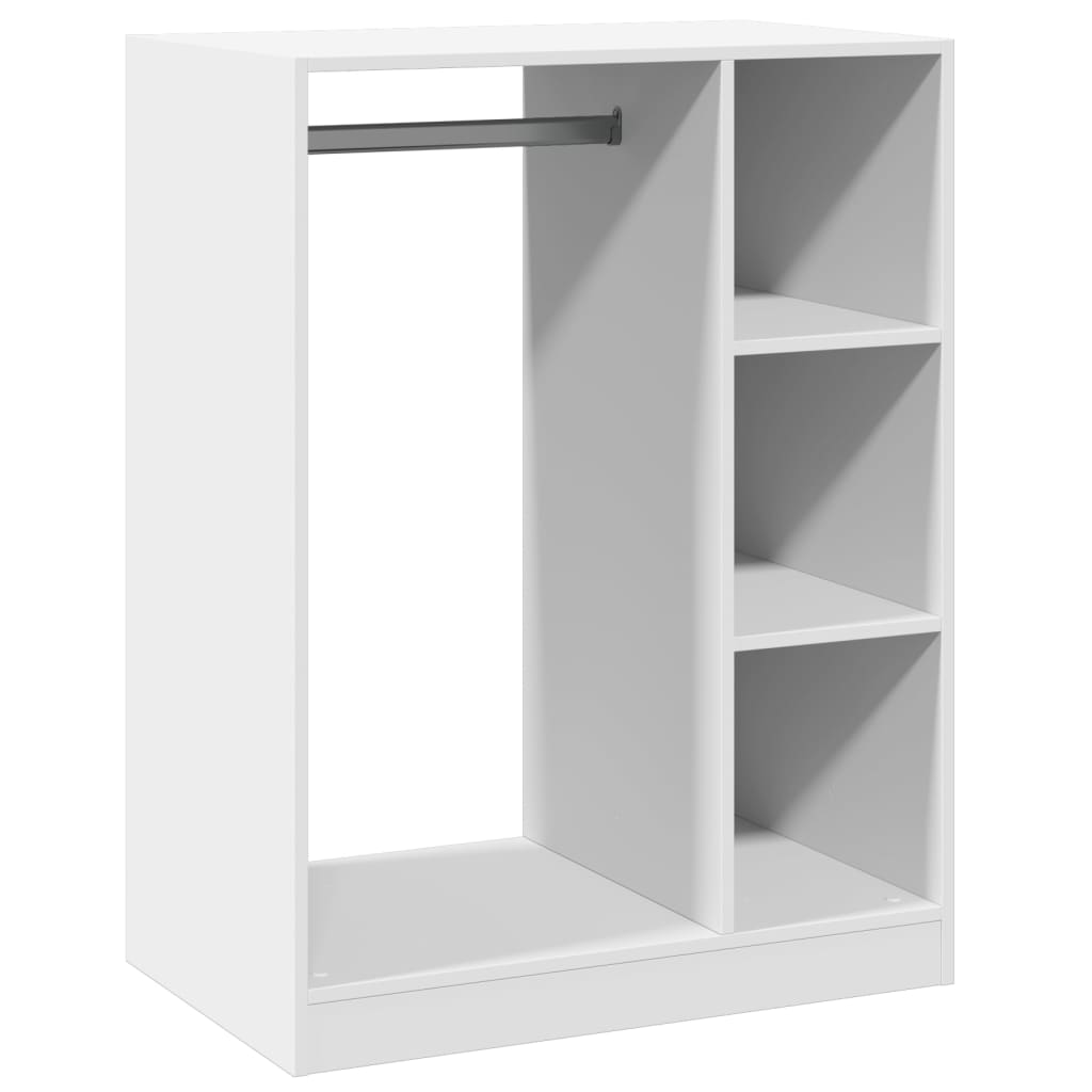 Armoire blanche 77x48x102 cm en bois d'ingénierie