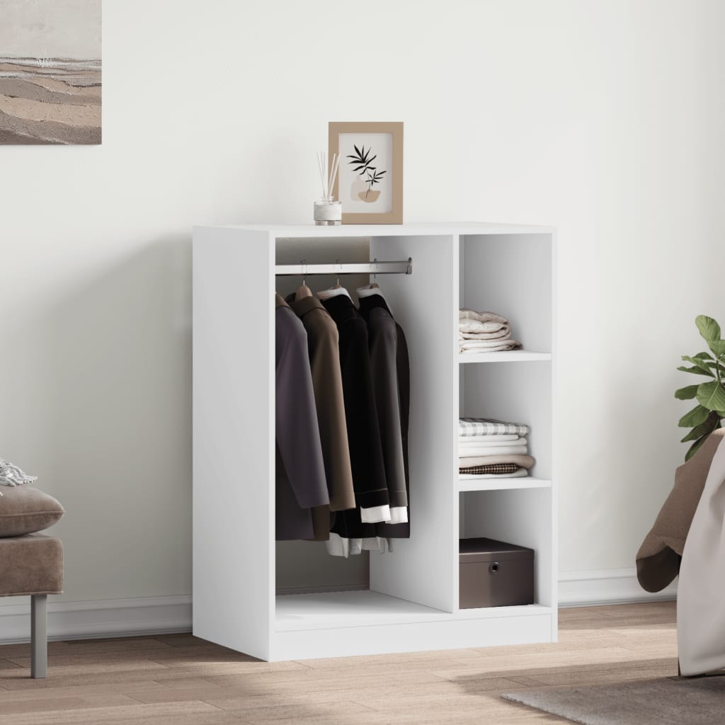Armoire blanche 77x48x102 cm en bois d'ingénierie