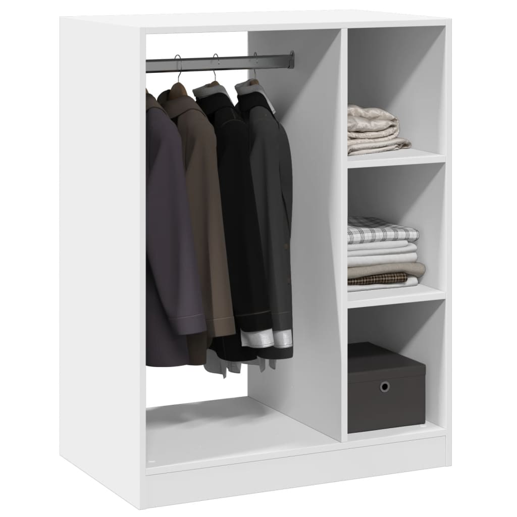 Armoire blanche 77x48x102 cm en bois d'ingénierie