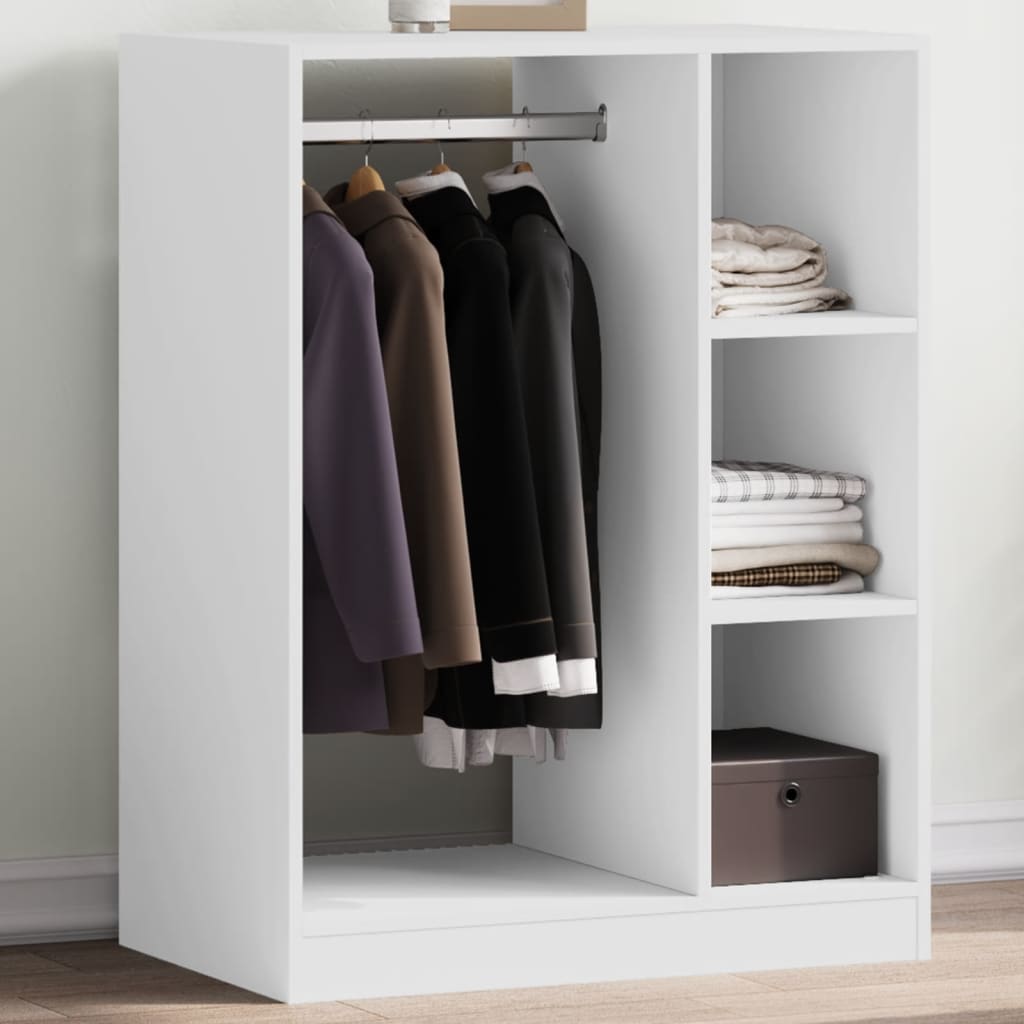 Armoire blanche 77x48x102 cm en bois d'ingénierie