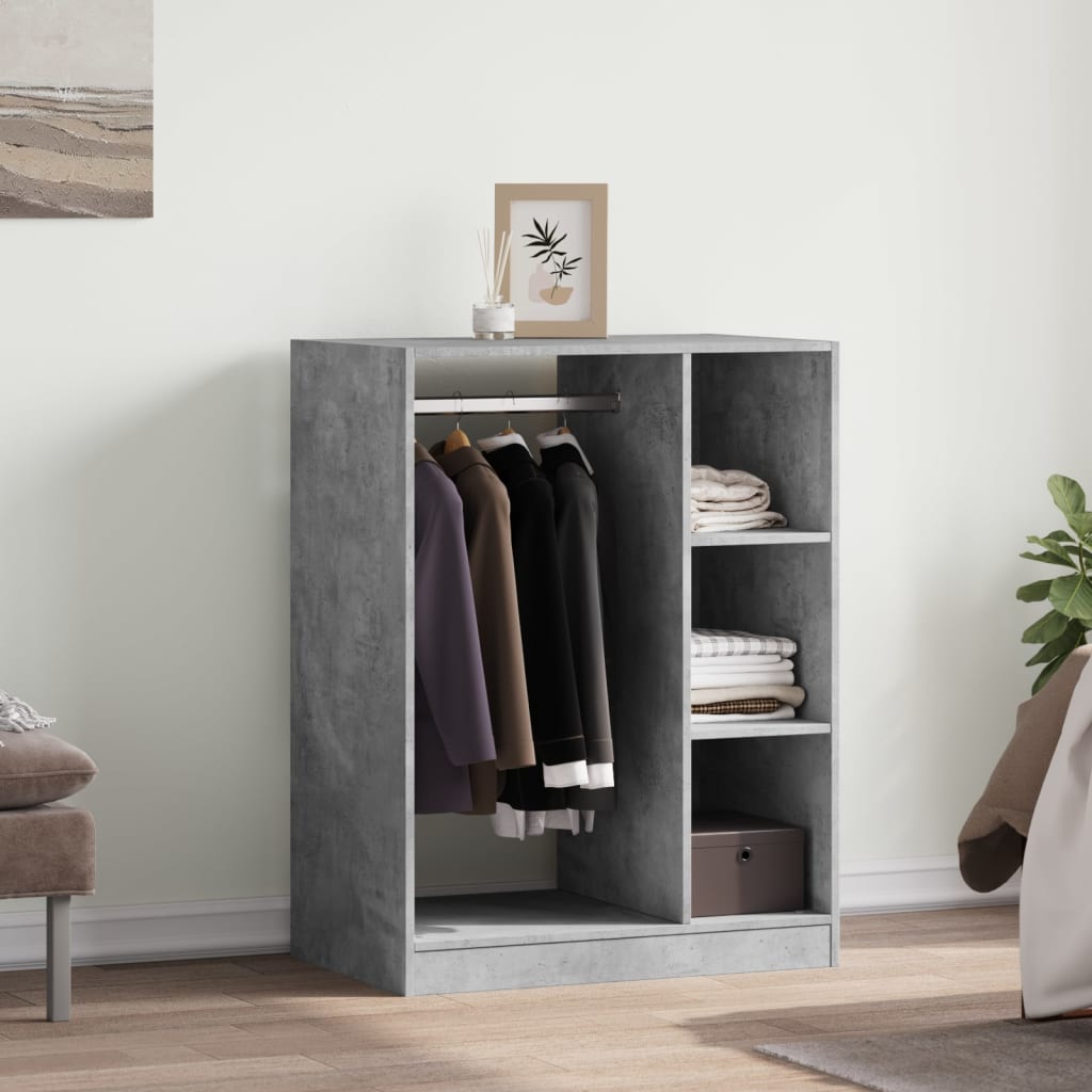 Armoire gris béton 77x48x102 cm Bois d'ingénierie