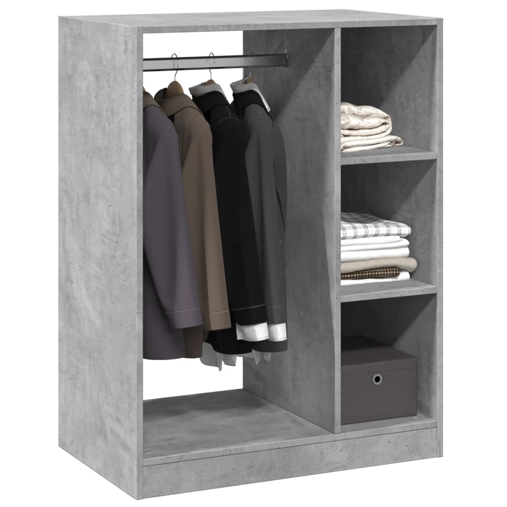 Armoire gris béton 77x48x102 cm Bois d'ingénierie