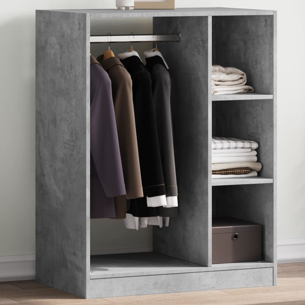 Armoire gris béton 77x48x102 cm Bois d'ingénierie