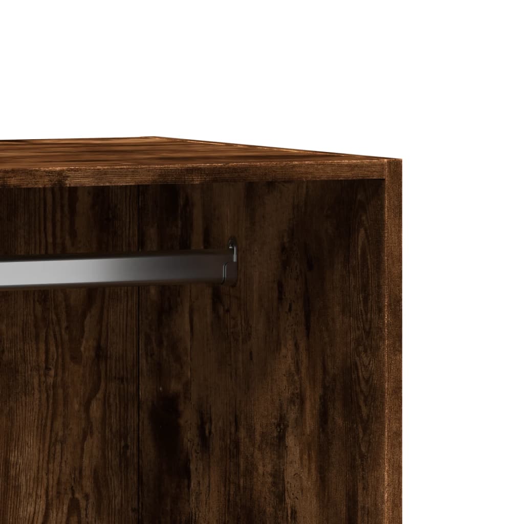 Armoire chêne fumé 48x41x102 cm panneau de particules