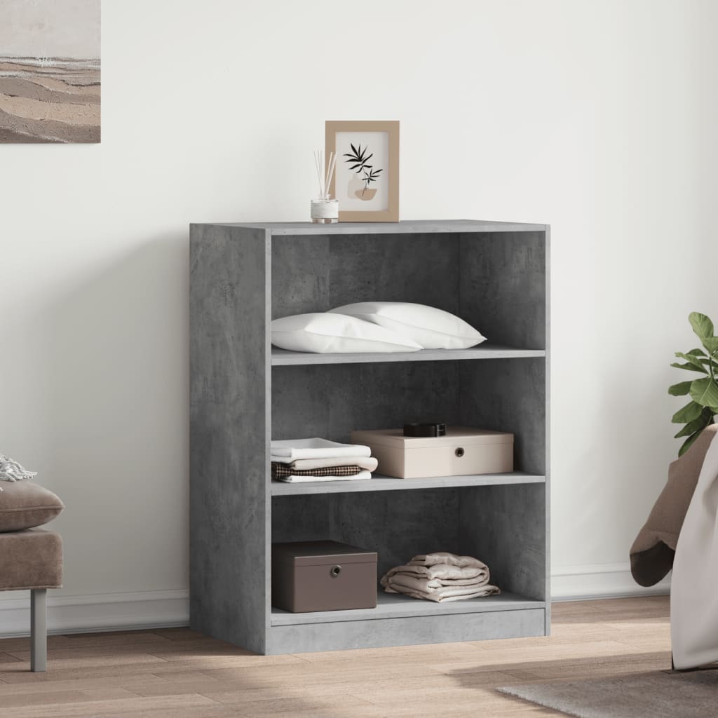 Armoire gris béton 77x48x102 cm en bois d'ingénierie