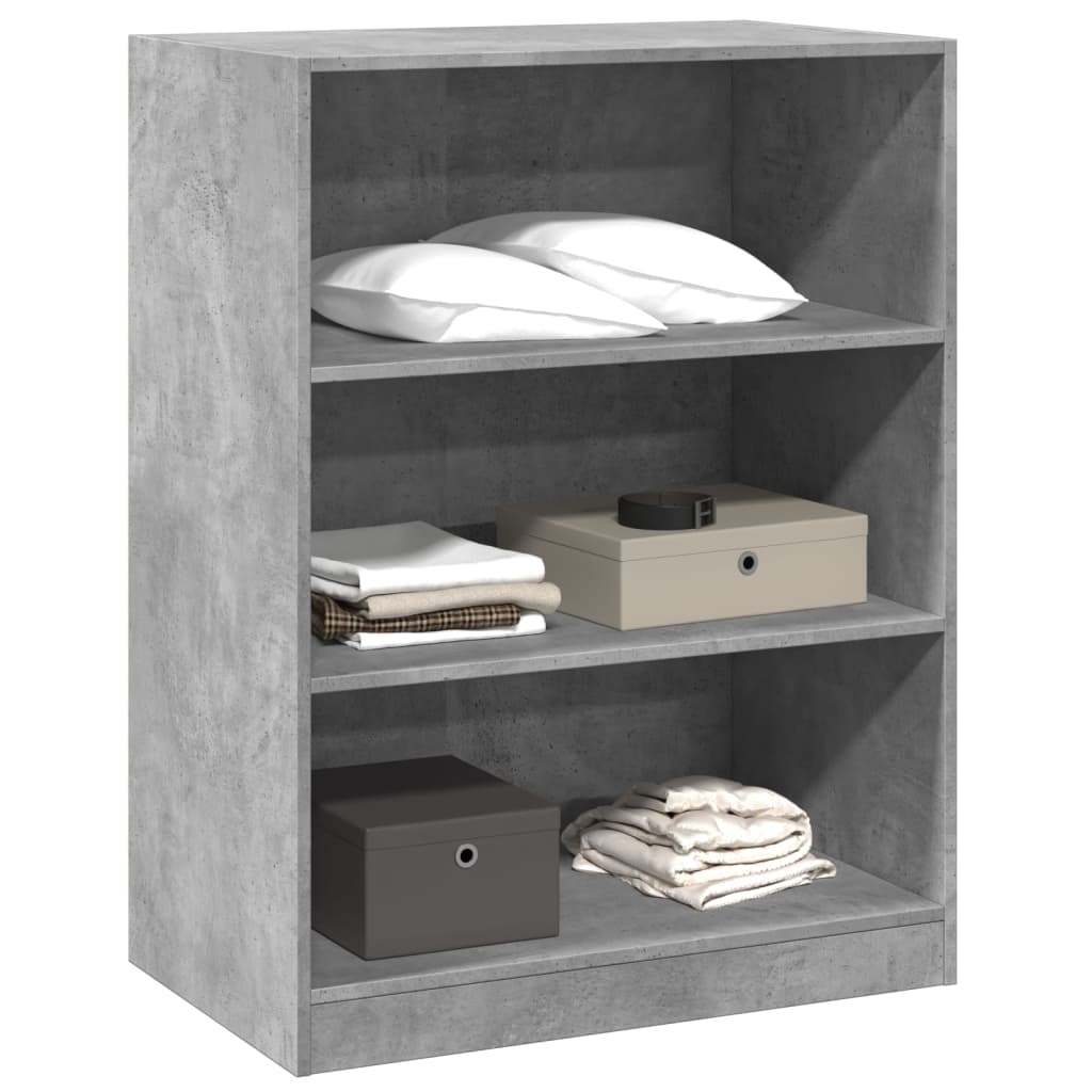 Armoire gris béton 77x48x102 cm en bois d'ingénierie