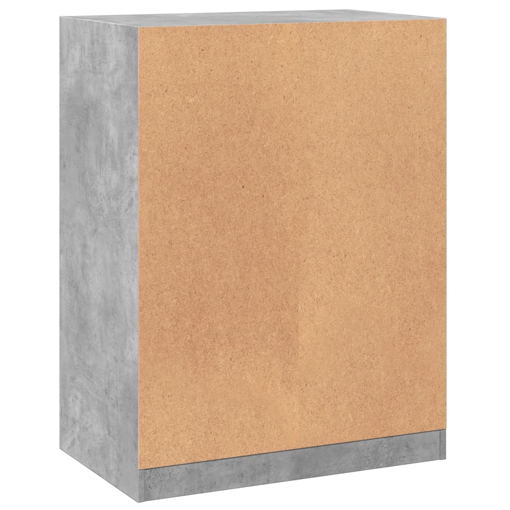 Armoire gris béton 77x48x102 cm en bois d'ingénierie