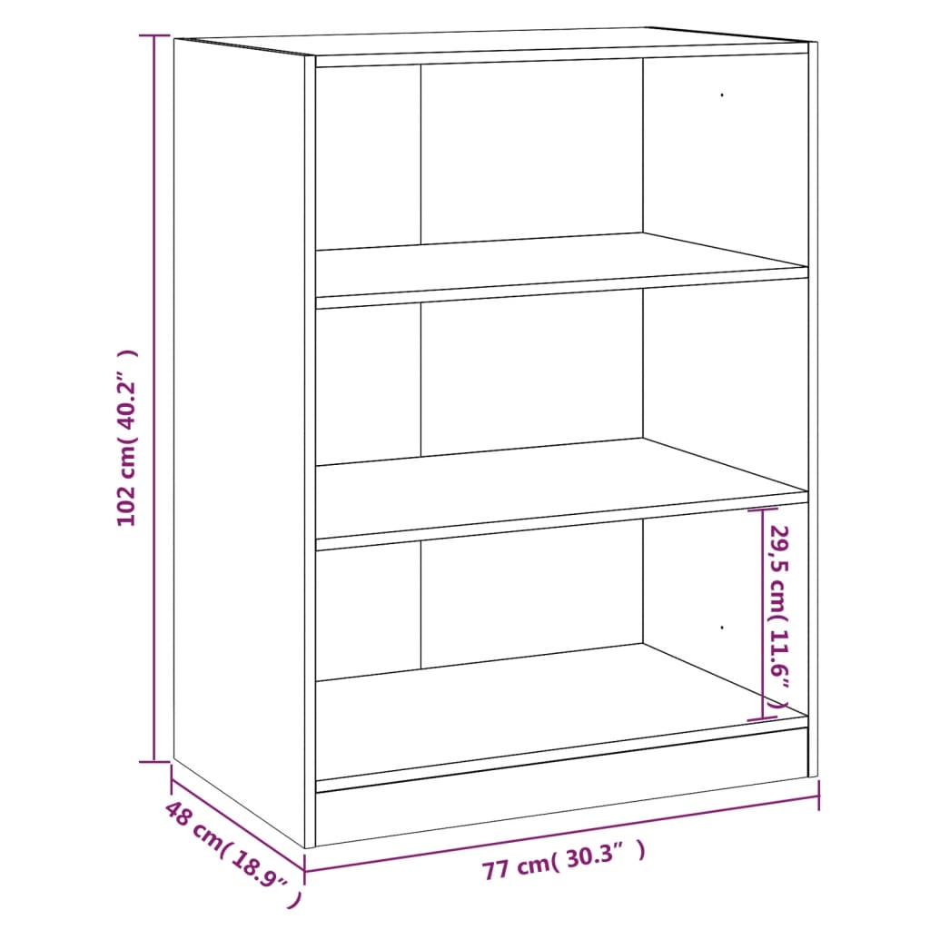 Armoire gris béton 77x48x102 cm en bois d'ingénierie