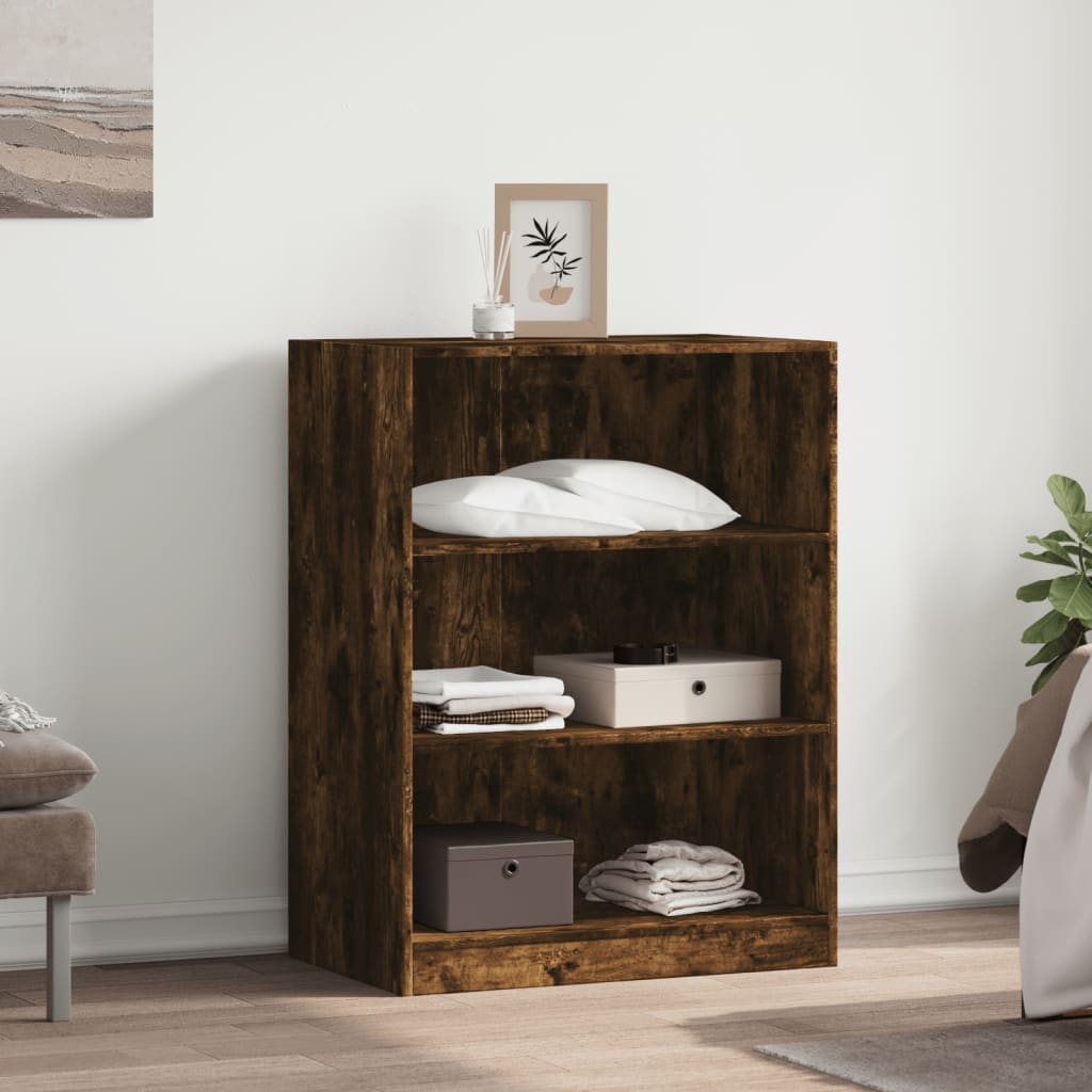 Armoire chêne fumé 77x48x102 cm panneau de particules