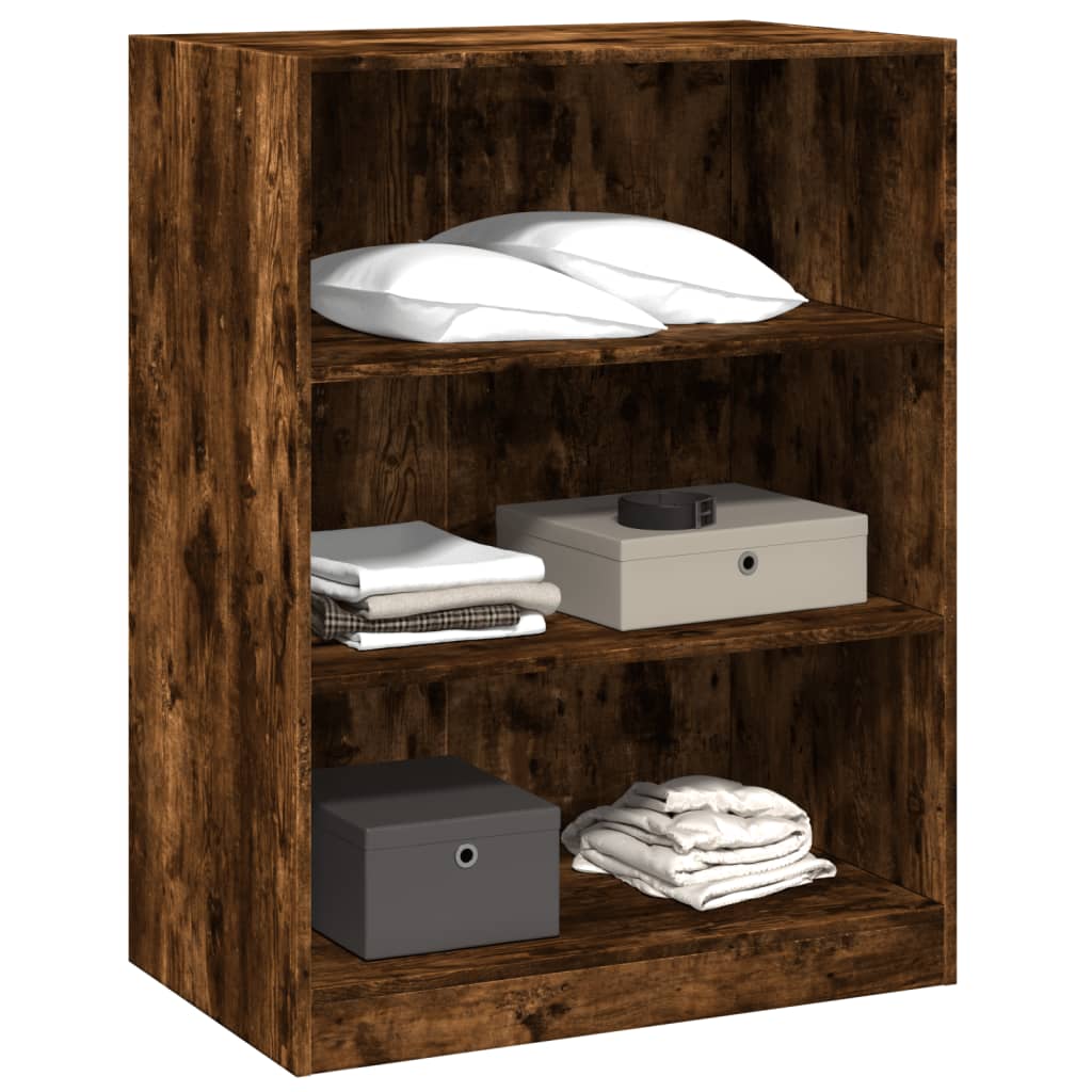 Armoire chêne fumé 77x48x102 cm panneau de particules