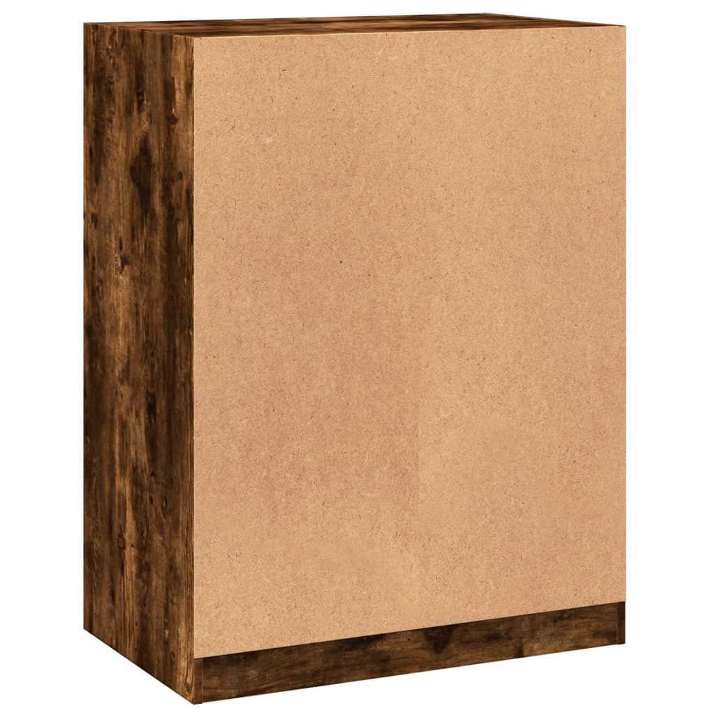 Armoire chêne fumé 77x48x102 cm panneau de particules