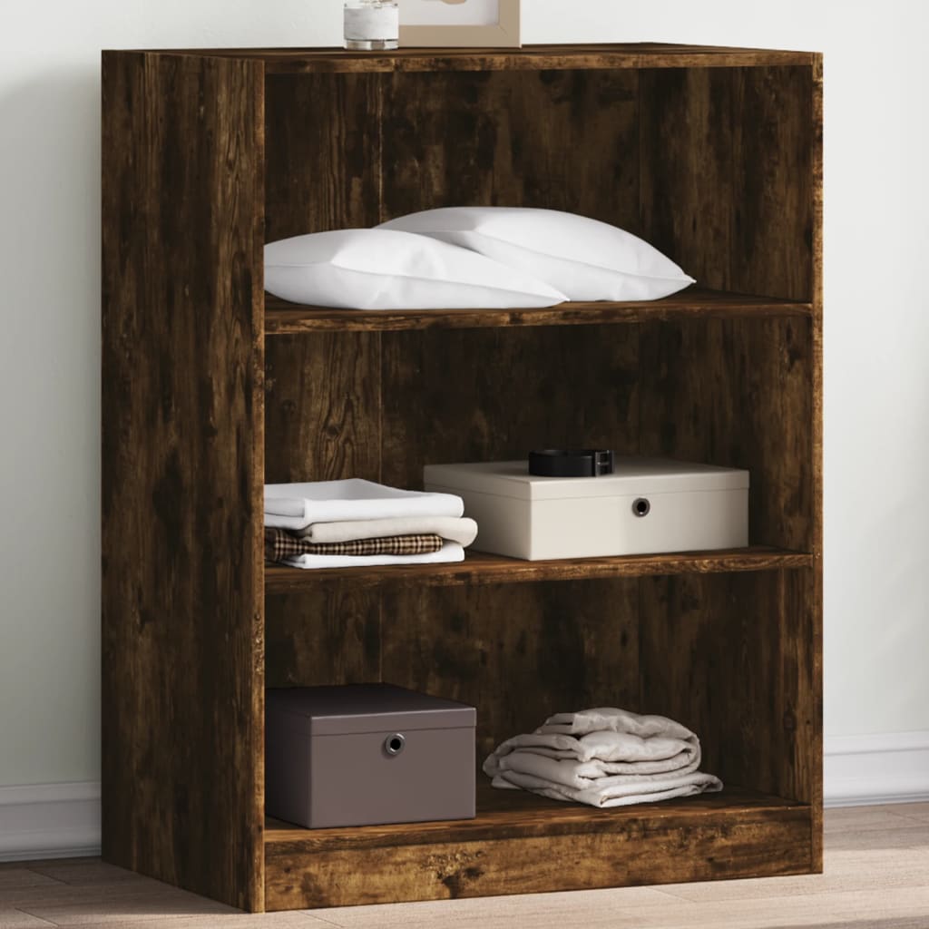 Armoire chêne fumé 77x48x102 cm panneau de particules