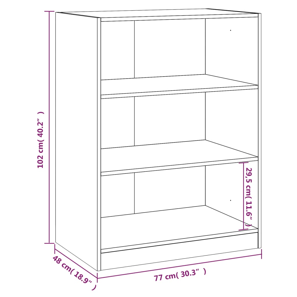 Wardrobe Brown Oak-Look 77x48x102 cm Engineered Wood