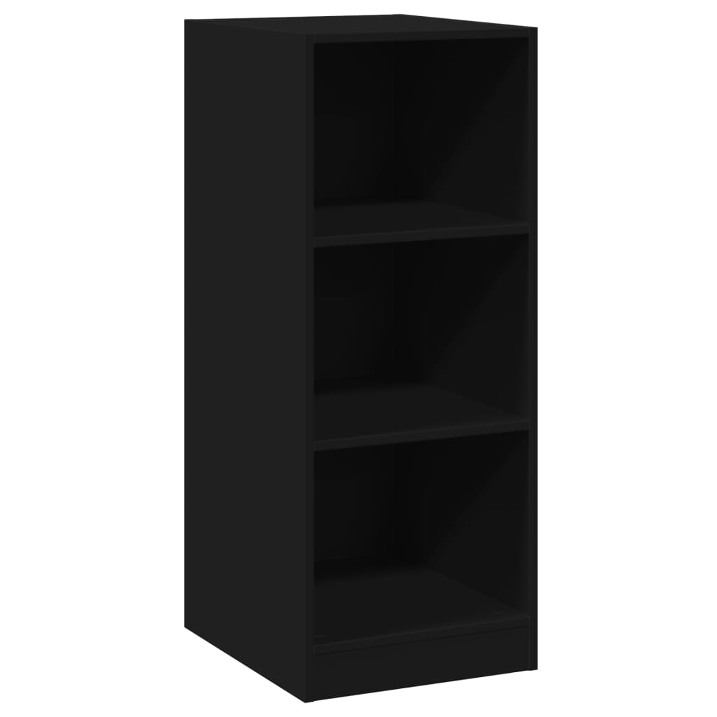 Armoire noire 48x41x102 cm en bois d'ingénierie