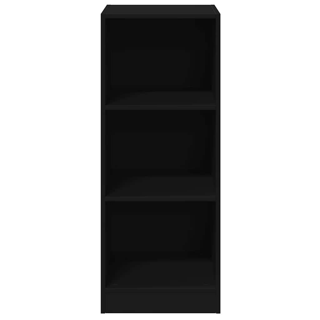 Armoire noire 48x41x102 cm en bois d'ingénierie