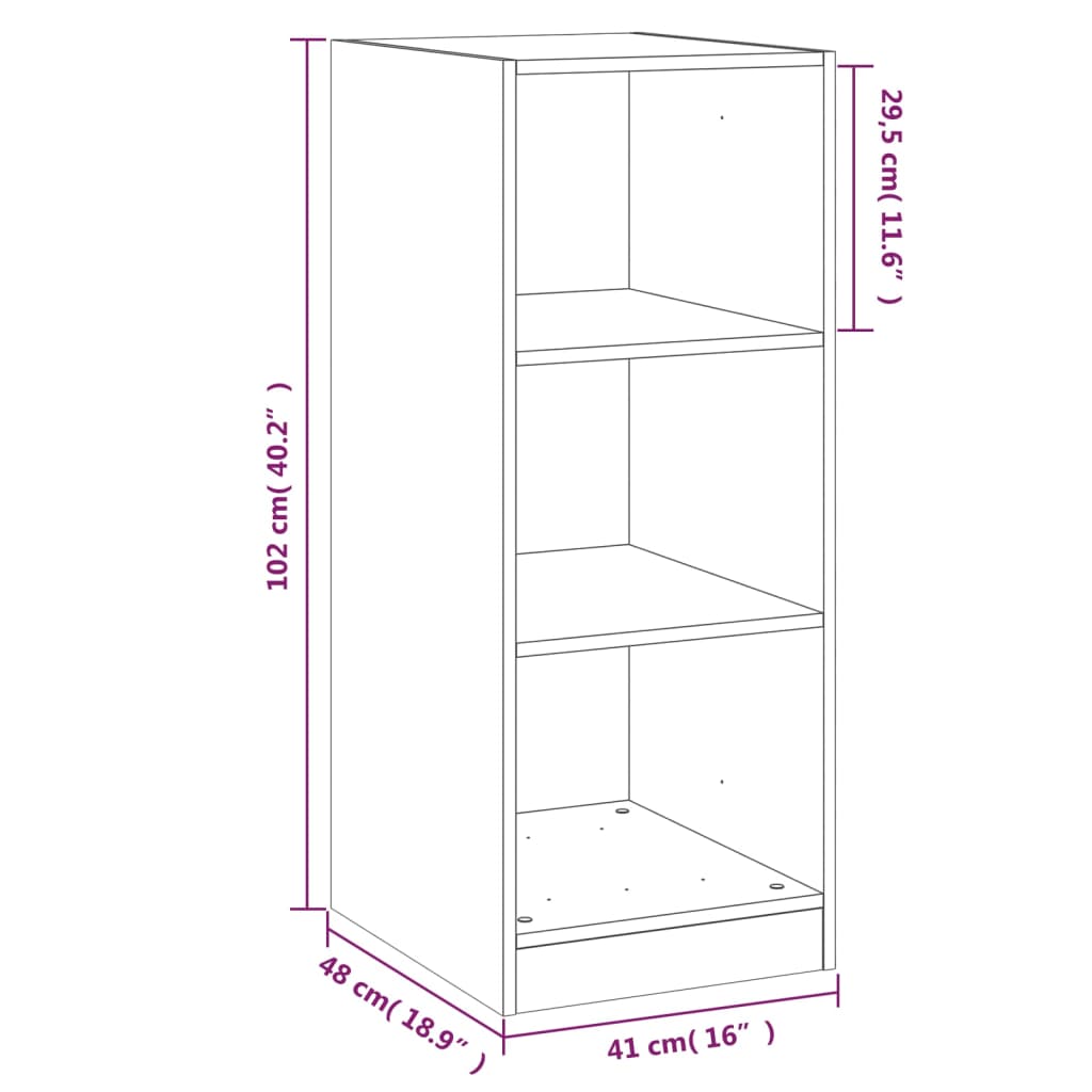 Wardrobe Brown Oak-Look 48x41x102 cm Engineered Wood