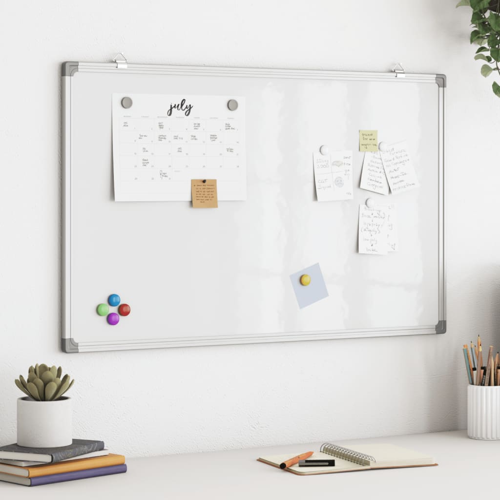 Magnetic Whiteboard 80x50x1.7 cm Aluminum