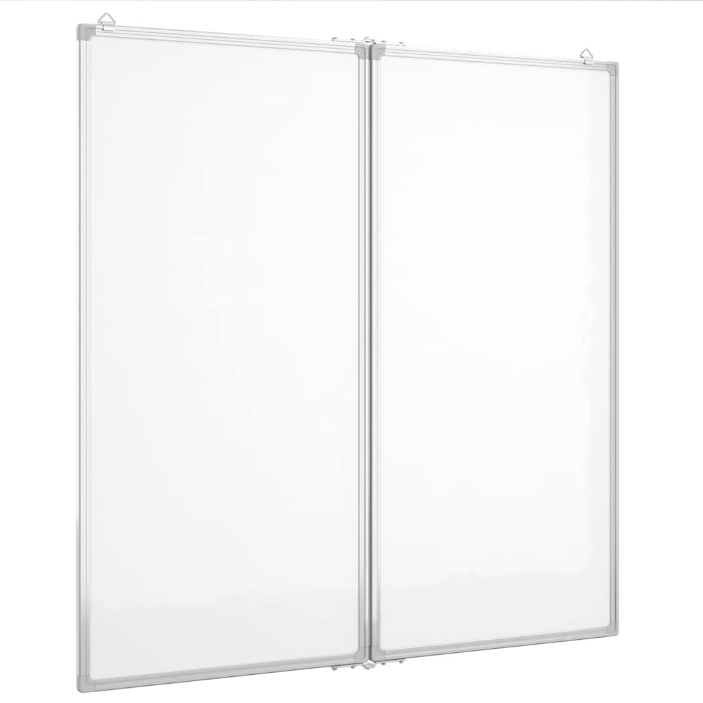 Magnetic Whiteboard Foldable 80x80x1.7 cm Aluminum