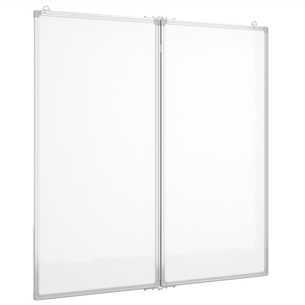 Magnetic Whiteboard Foldable 100x100x1.7 cm Aluminum