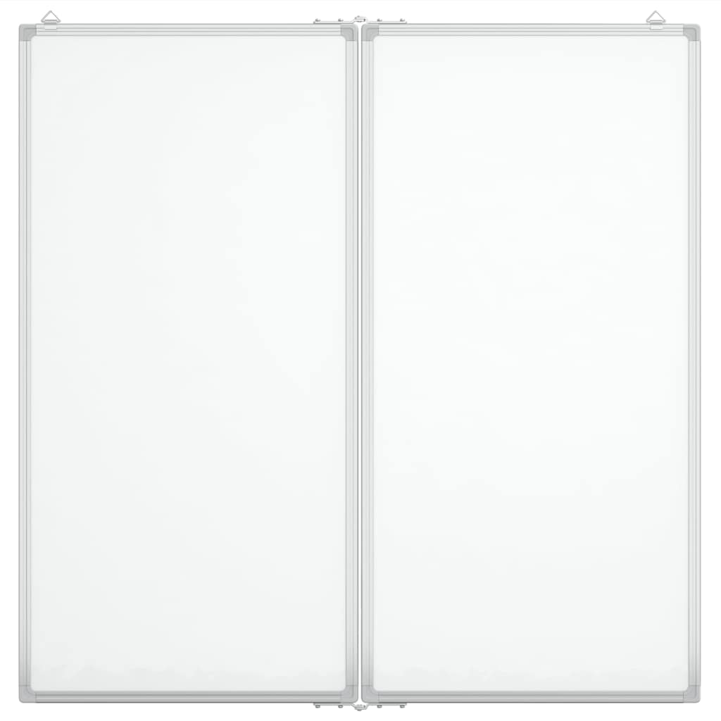 Magnetic Whiteboard Foldable 100x100x1.7 cm Aluminum