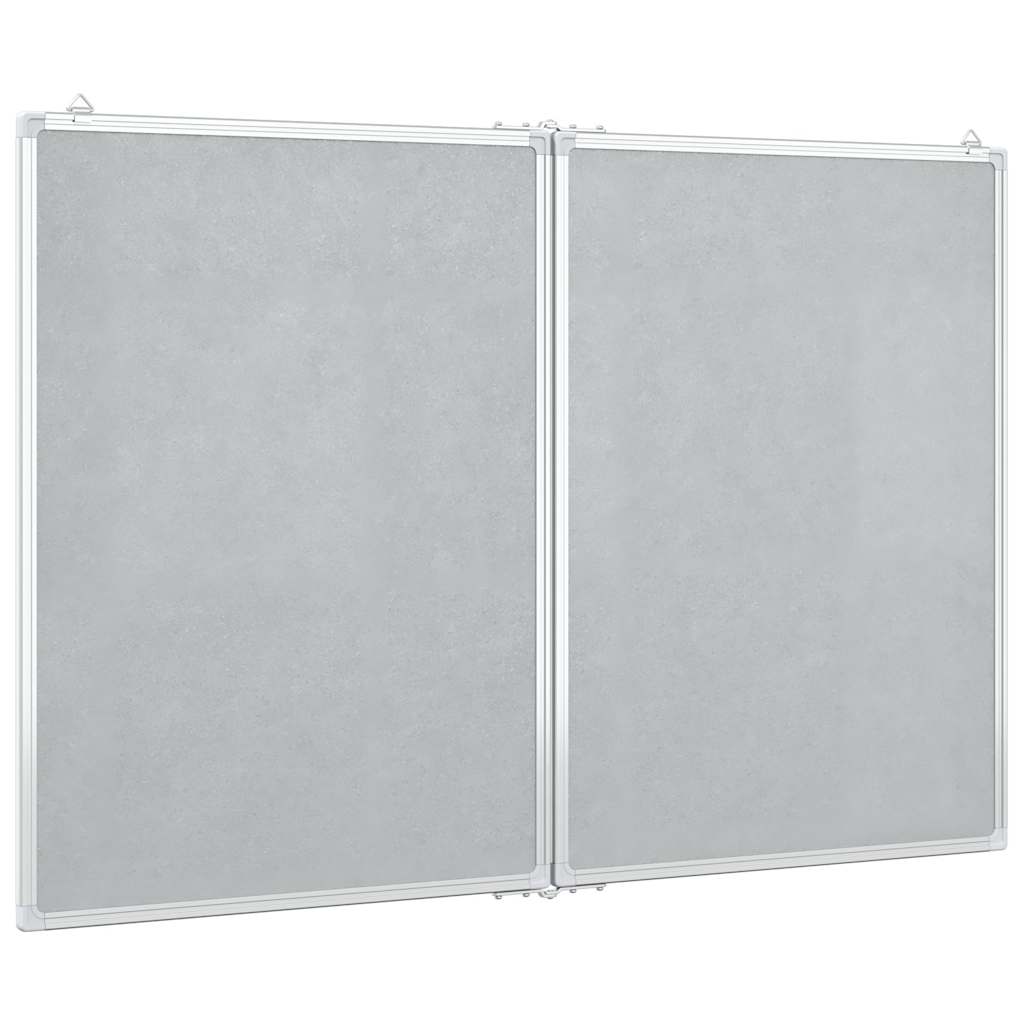 Tableau blanc magnétique rabattable 120x100x1,7 cm Aluminium