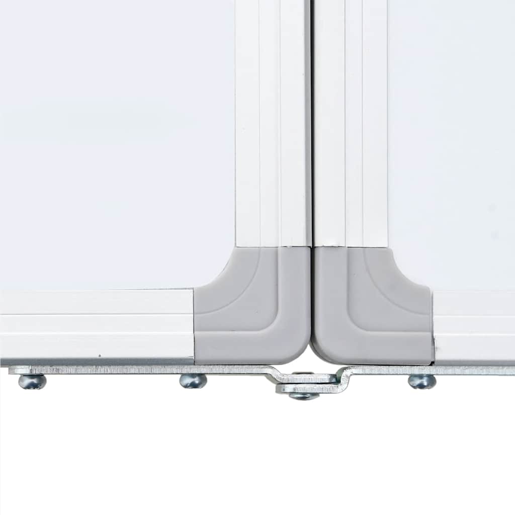 Tableau blanc magnétique rabattable 120x100x1,7 cm Aluminium