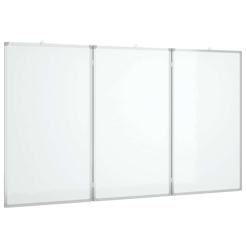 Tableau blanc magnétique pliable 180x80x1,7 cm Aluminium