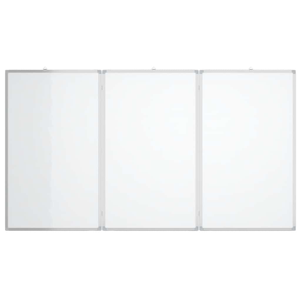 Tableau blanc magnétique pliable 180x80x1,7 cm Aluminium