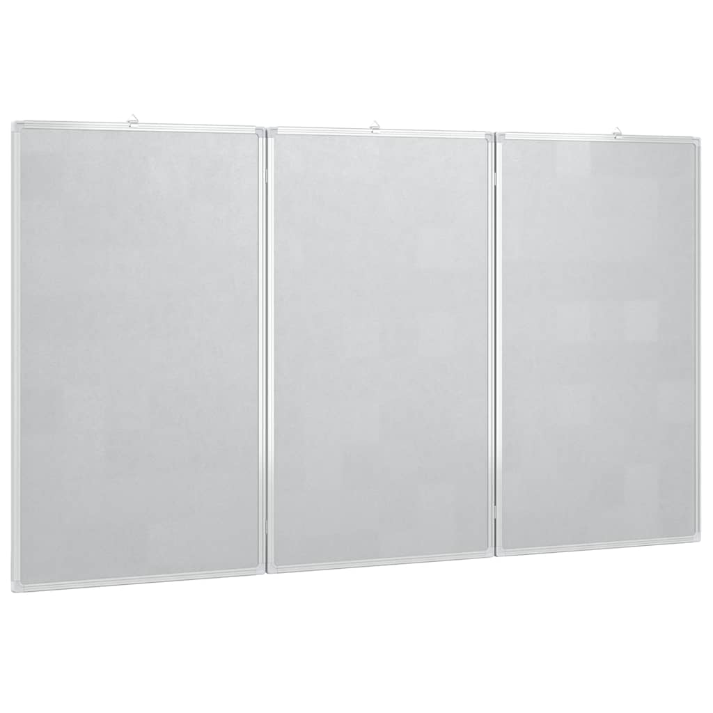 Tableau blanc magnétique pliable 180x80x1,7 cm Aluminium