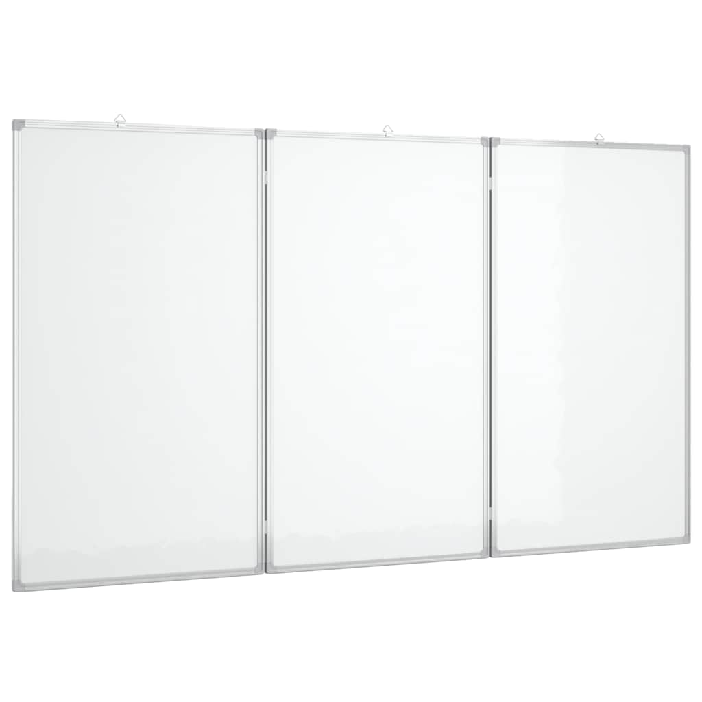 Tableau blanc magnétique pliable 180x100x1,7 cm aluminium