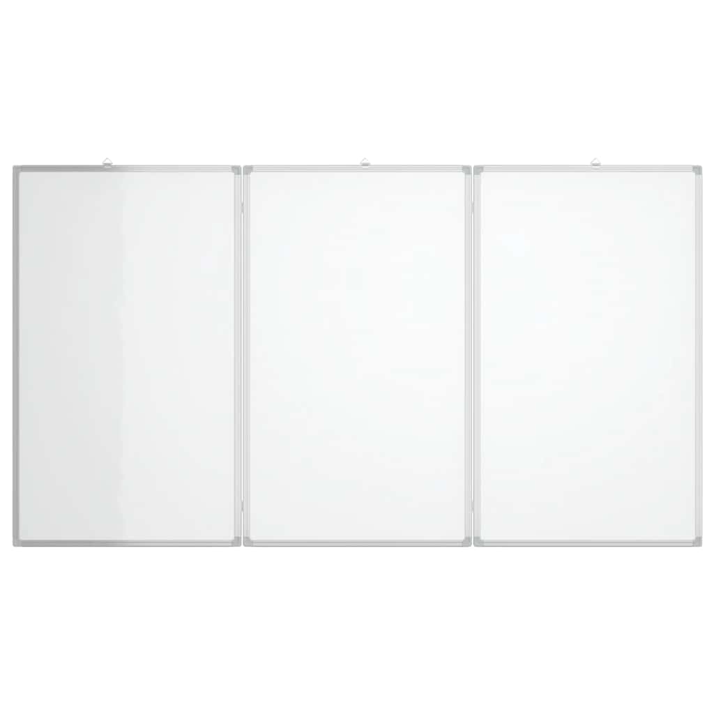 Tableau blanc magnétique pliable 180x100x1,7 cm aluminium